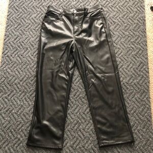 LOFT Women's Black Faux Leather Pants